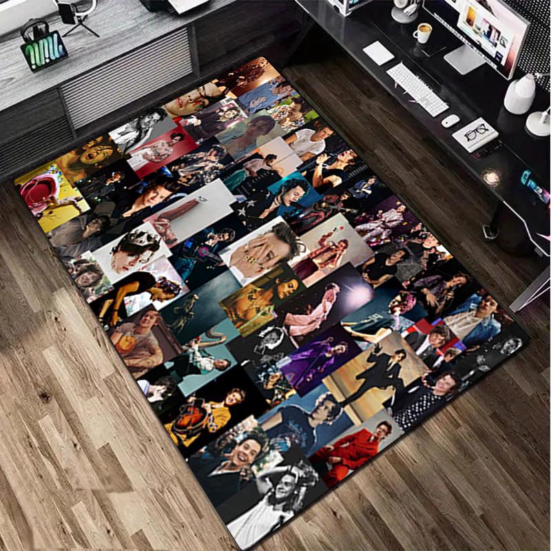 1Pc Harry Styles Print Rug - home decoration Carpet For Living Room Bedroom Flooring Computer Chair Area Rug