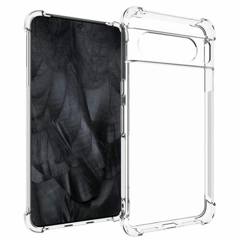 For Google Pixel 8 Pro Clear TPU Case WANLONFENG TM Series 2.0mm Phone Back Cover