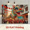 2D Dragon Dance Tapestry Chinese New Year Party Background Cloth