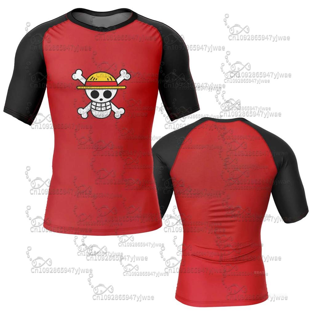One Piece Luffy Straw Hat Premium Short Sleeve Cosplay Costume Fan Gift Summer Outdoor Sports Teec Adult T-Shirt