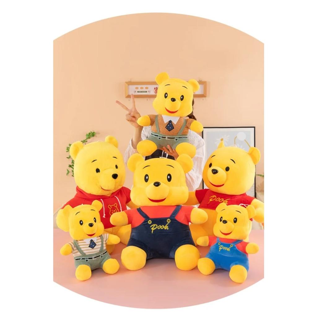 30cm Knuffel Winnie de Poeh Pluche Speelgoed Cartoon Anime Pop Grijpkraan Pop Cadeau voor Verjaardag Vriendin