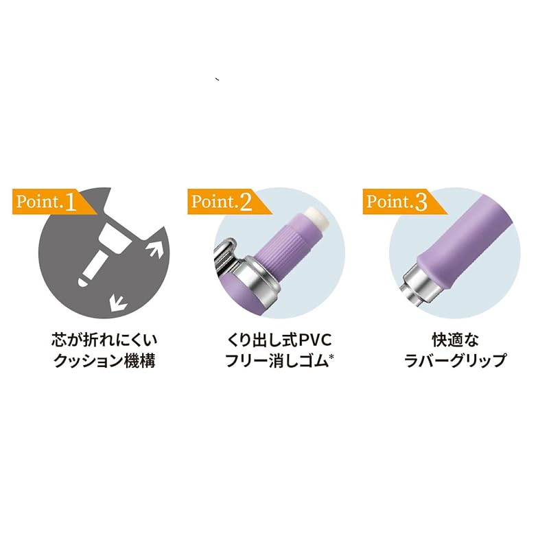Faber-Castell Edge Mechanical Pencil, Pastel Purple, 0.5mm, with 12 Refills (27113013)