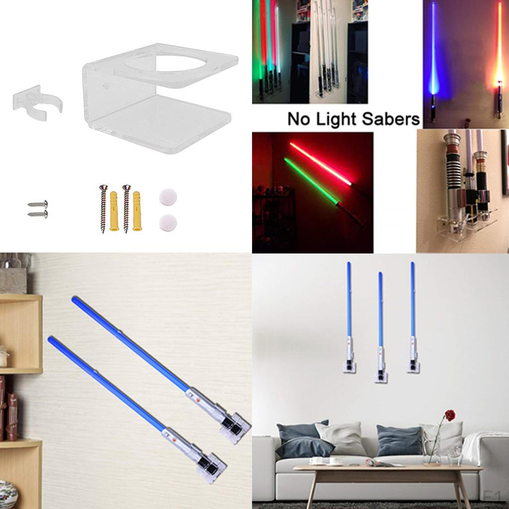 Vertikaler Lichtschwert-Wandständer aus Acryl, Halterung für Ausstellungsständer, Säbel, mit Schrauben und