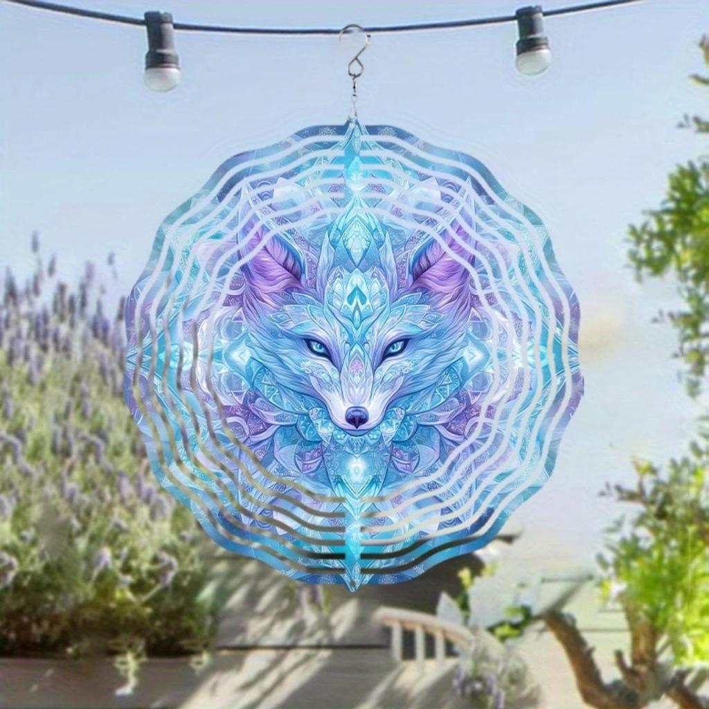 10 Inch Hanging Wind Chime for Outdoor Decor Artistic Patio Lawn Garden Decoration Rotating Hook Elegant Dynamic Design Gift for Friends