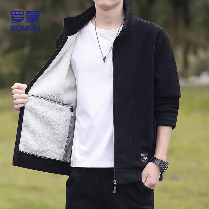 ROMON Men's Z19 Fleece Lined Stand Collar Jacket