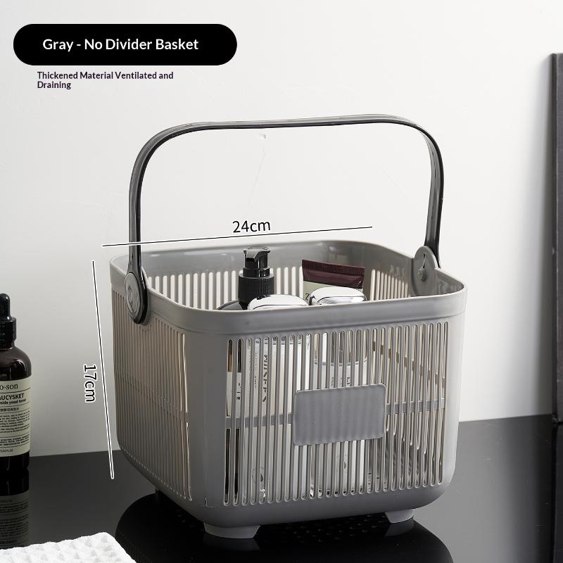 

Bathroom Plastic Small Bath Baskets Toiletries Storage Basket Portable Household Sundries Organizer Shower Cosmetics Container серый