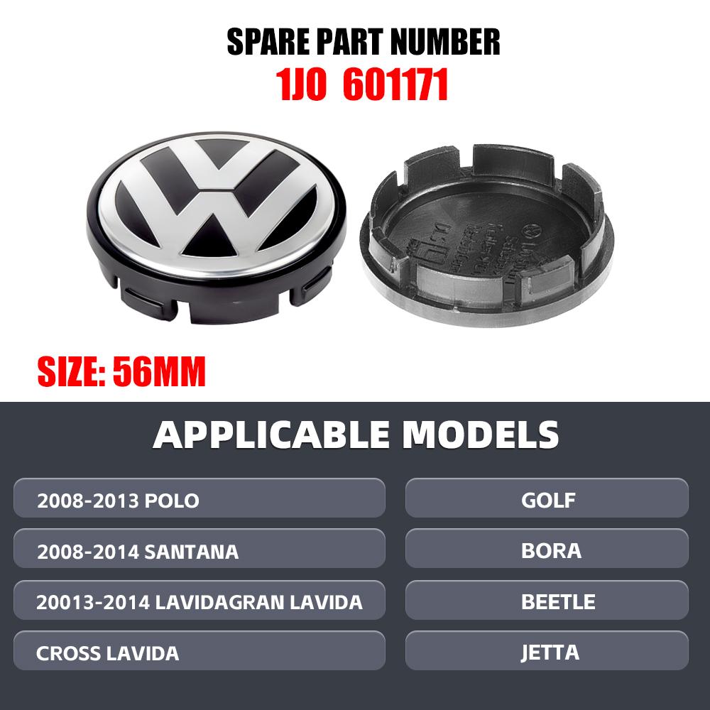 HIJK1 Emblems 56/65/66MM Car Wheel Center Hup Caps Wheel Cover For Volkswagen Passat CC Tiguan L Golf 6 Variant Touran Sagitar GTI VW
