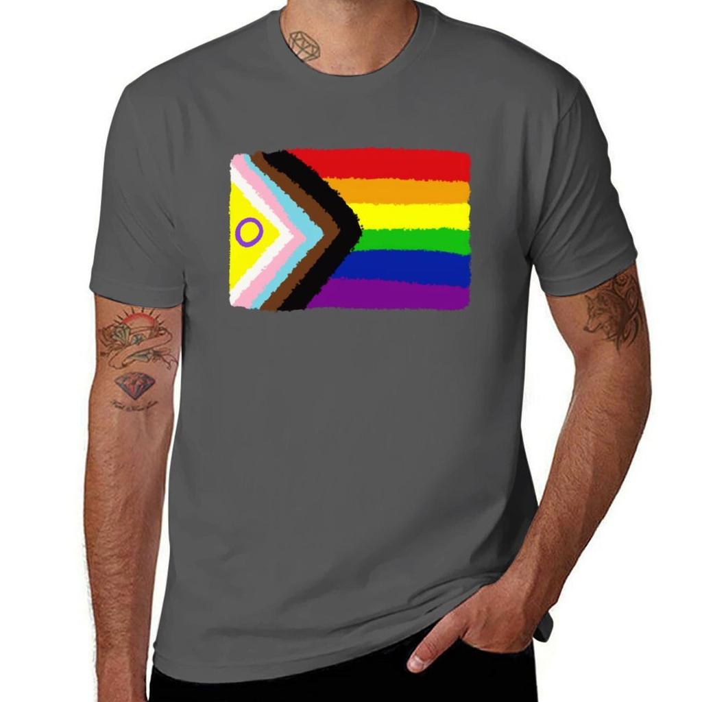 Intersex Progress Pride Flag Tshirt Moisture Wicking Athletic Tshirt