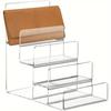 2-5 Tiers Display Risers Acrylic Clear Jewelry Racks Organizer Makeup Storage Rack  Handbag Purse