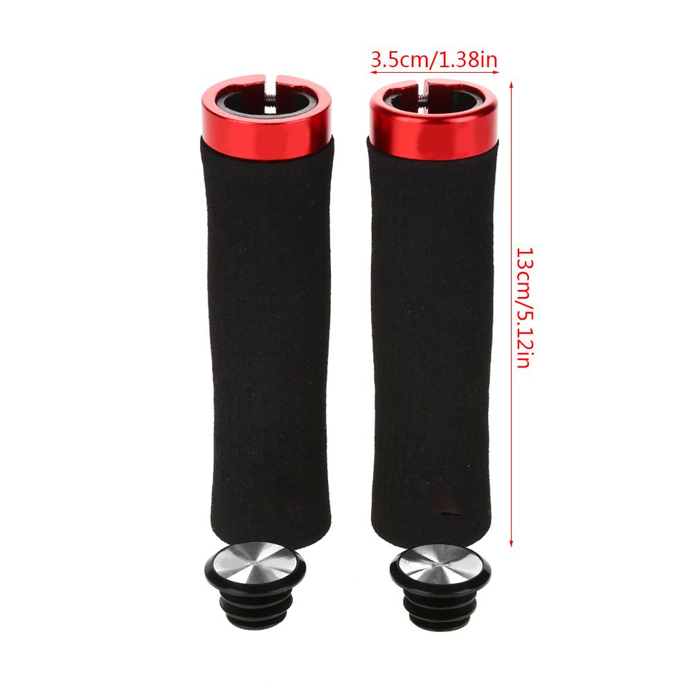 1 Pair Cycling Handle Bar End Bike   Lock on Handlebar Grips Accessory (Black)