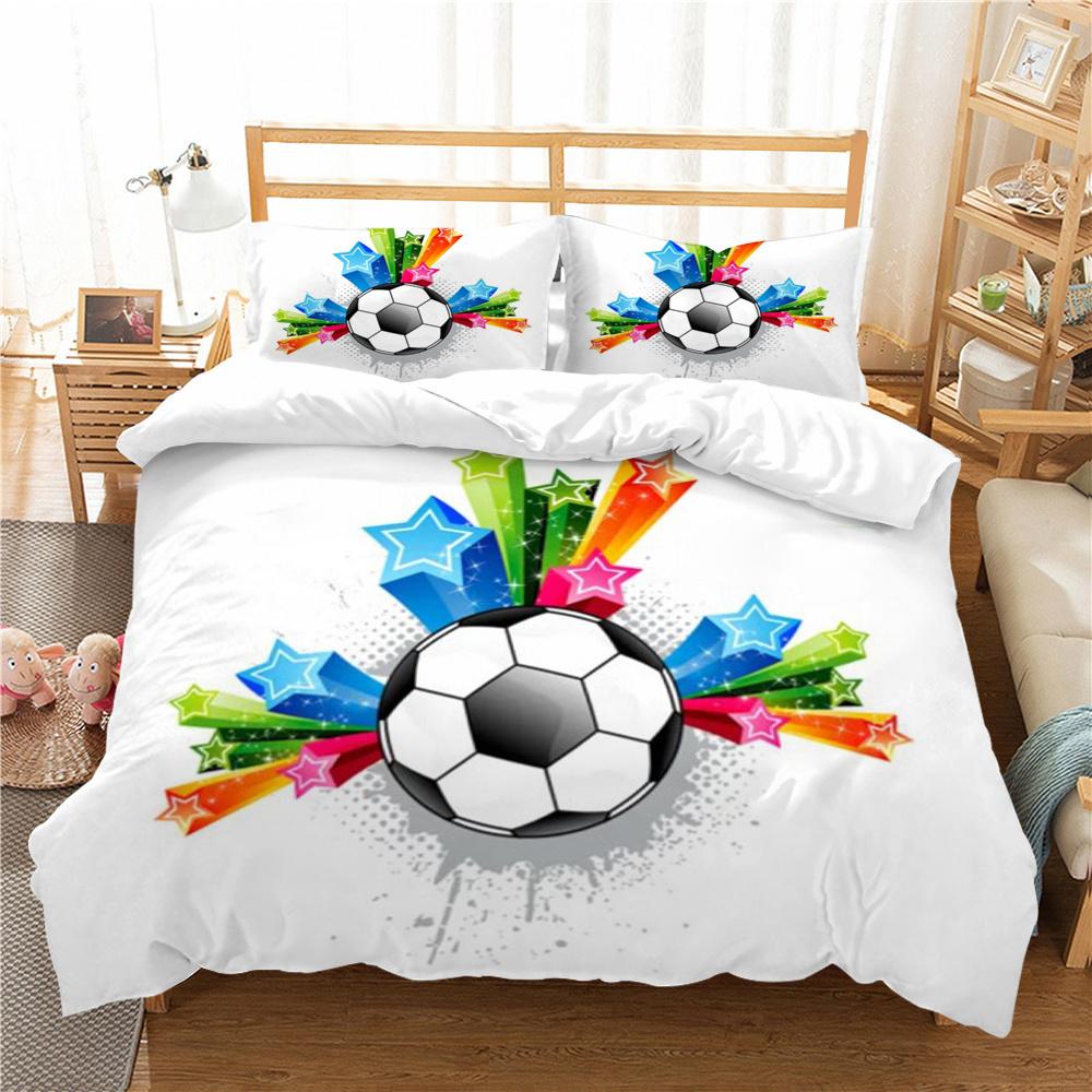 Duvet Cover Football Quilt Cover Queen Size Bedding Home Textiles 3D Printed Children Teen Soft Bedding Cover Set