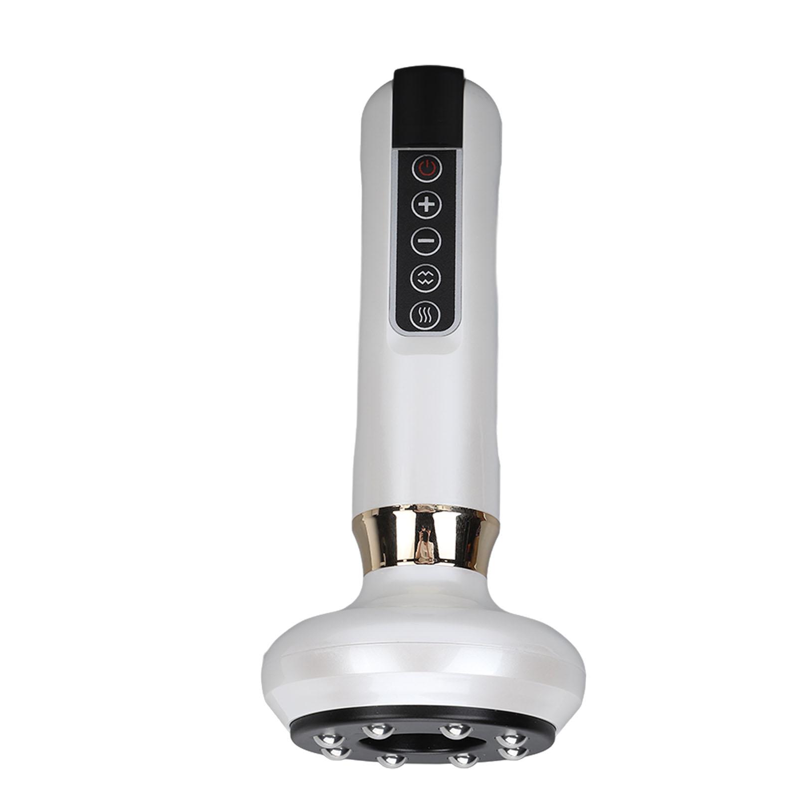 

Электрический массажер Гуаша с 12 всасывающими шестернями и стальными шариками. Массаж меридианов с использованием банок отрицательного давления. белый