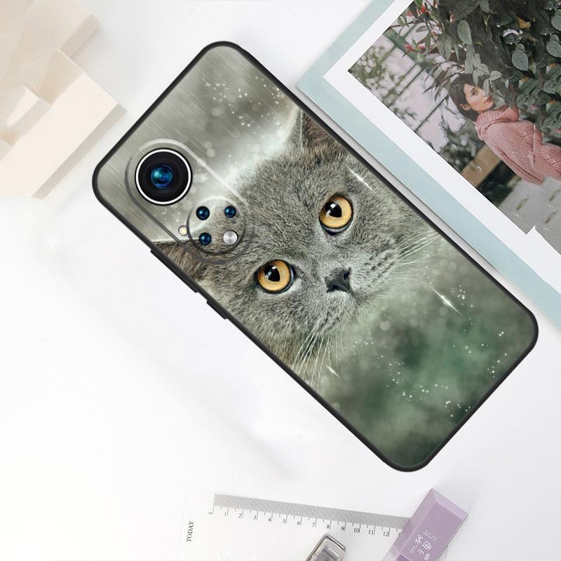 British Shorthair Cat For Honor Magic 8 Pro 6 7 Lite Case For Honor 200 400 50 70 90 X8c X8b X9a X9b X9c X9d Win RT