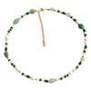 Irregular Freshwater Pearl and Malachite Green Aventurine Necklace - Women's Luxury Natural Stone Choker