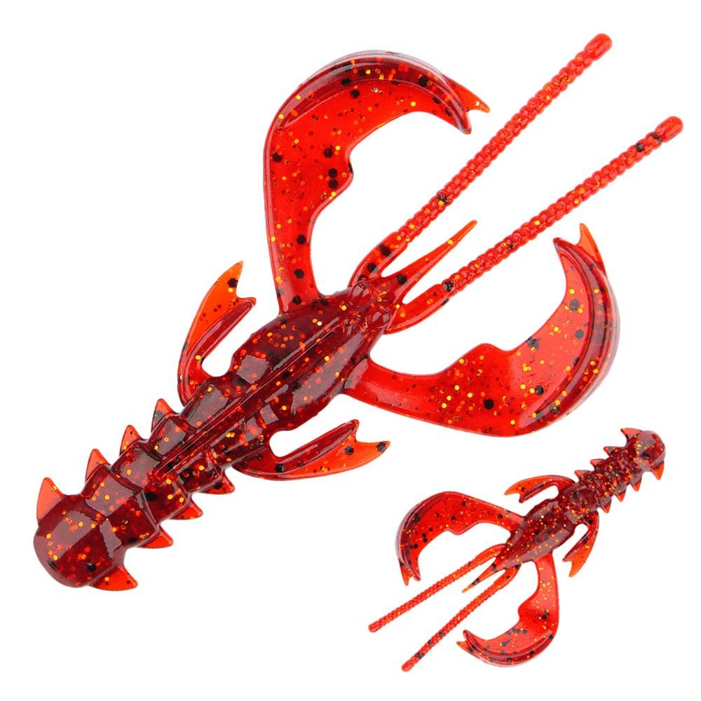 20pcs/box UV Active Fishing Lure Floating Agile Shrimp Lure Wobbler Soft Baits Octopus Fishing