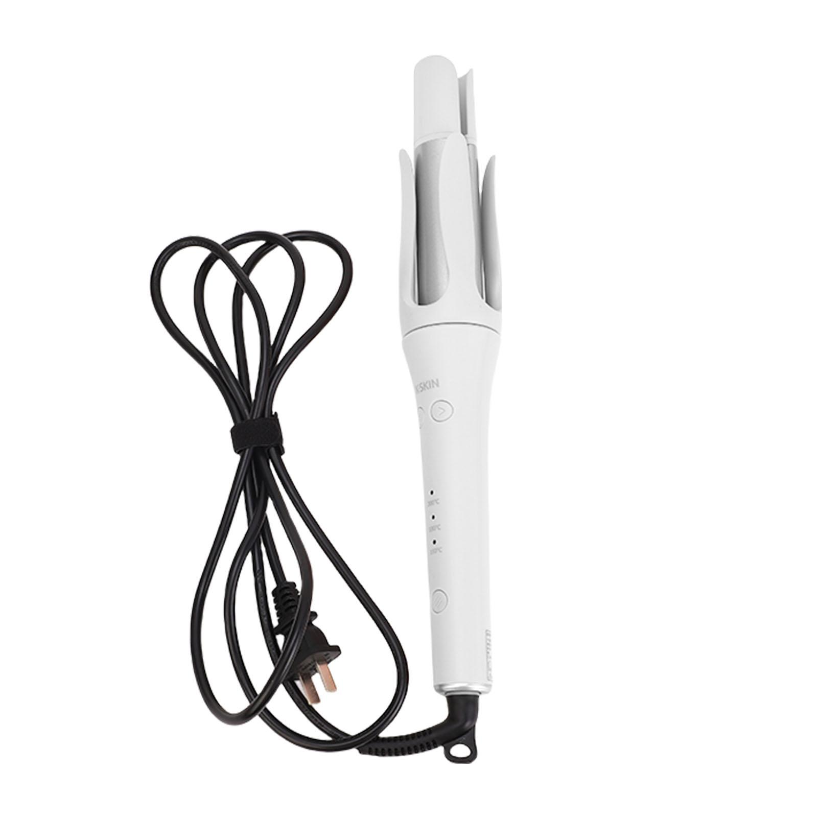 

Автоматическая плойка для волос 3 температурных режима Автоматическое отключение Защита от ожогов Вращающаяся плойка для волос White US Plug