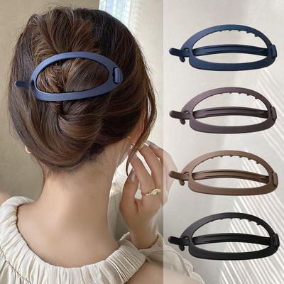 Korean Style 2022 Large Ponytail Claw Hair Clip for Women - Simple Updo Headwear Hairpin