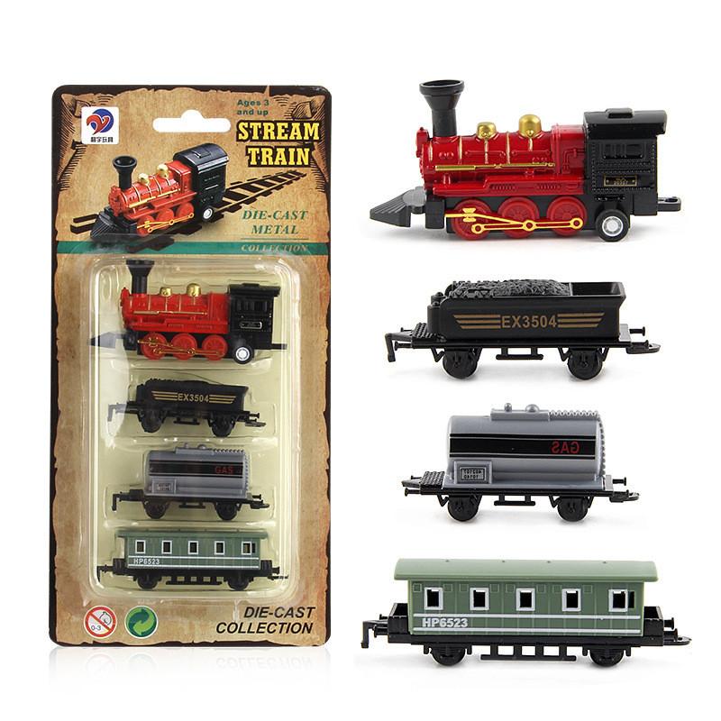 

Vintage Steam Train Kids Toy With Alloy Model For Visual And Sensory Play красный