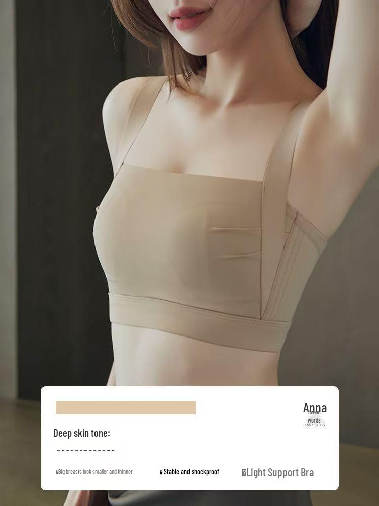 Wirefree Sports Bra for Large Busts - Minimizing, Anti-Sagging, Side Support, Thin Back Smoothing