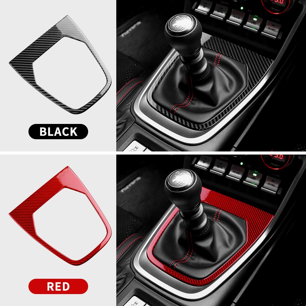 Real Hard Carbon Fiber For Subaru BRZ Toyota GR86 2021 2022 2023 2024 2025 2026 Car Gear Panel Sticker Interior Trim Accessories