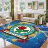 Blackburn Rovers Football Design Crystal Velvet Rug Soft Decorative Mat for Bedroom Entrance