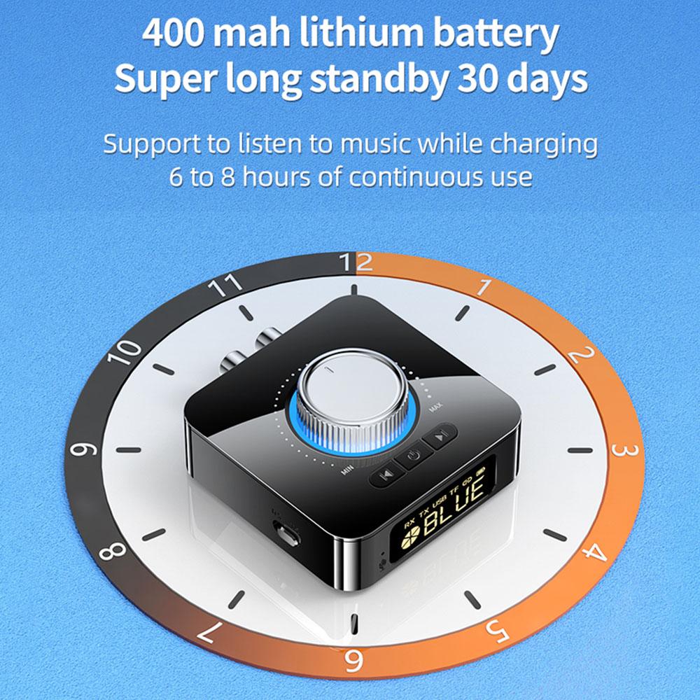 Universal M5 3.5mm AUX/RCA/USB U Disk/TF Input Digital Adapter Bluetooth Receiver Transmitter Remote Controller Bluetooth 5.4