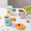 Cute Macaron Contrasting Color Mug Ceramic Cup Cartoon Little Monster Creative Coffee Cup Home Office Drinking Water