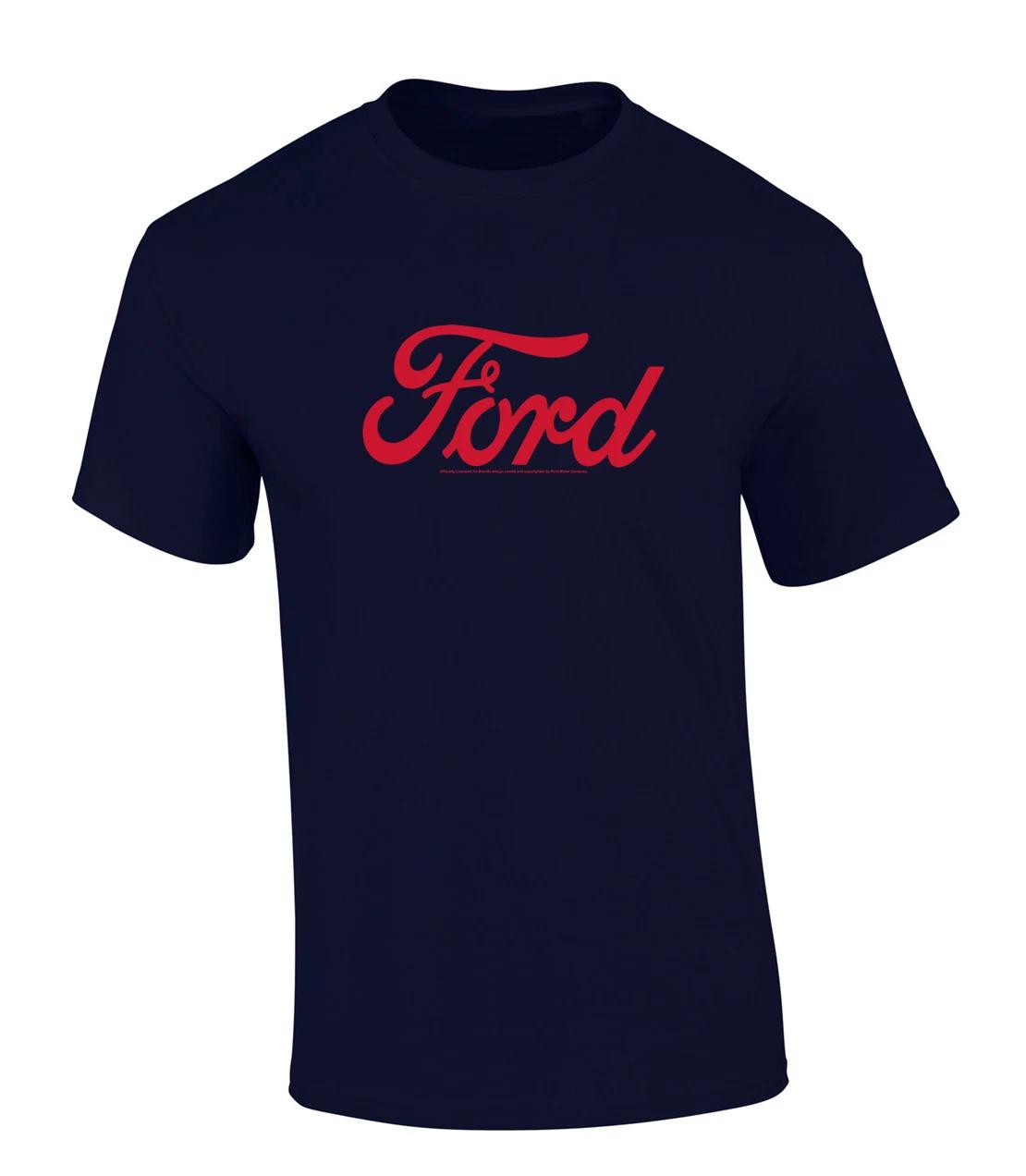 Trenz Shirt Company Cursive Ford Graphic Short-Sleeve Mens T-Shirt - Red Design S