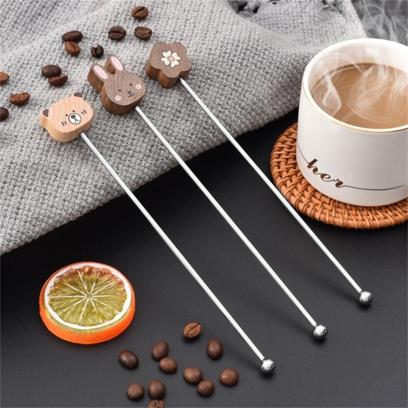 5Pcs Coffee Mixing Stick with Long Handle Elegant Cocktails Stir Stick for Home Use Practical Milk Powder Stirring Rod