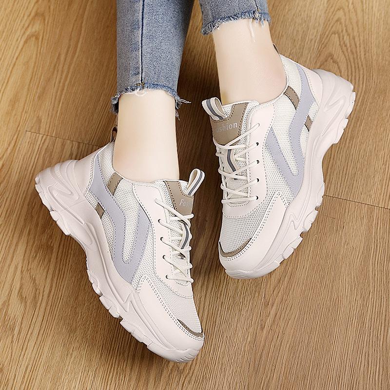 European Women's Trendy Thick Sole Dad Sneakers - 2026 Spring/Summer Korean Fashion Trend