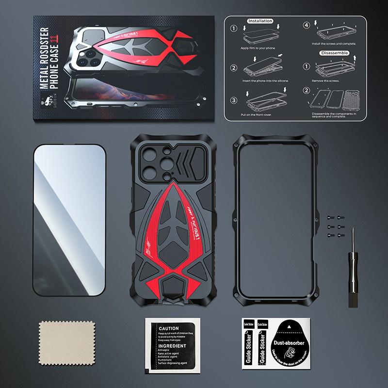Metall Handyhülle IPhone 16 Pro Max 17 18 Stoßfeste Schutzhülle