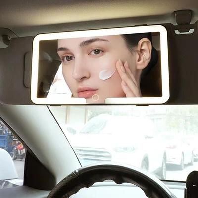 HD Mirror Car LEDMakeup Mirror Three Gear Adjustment Sun Visor Plate Interior RearMirror Dimmable Touchscreen Auto Vanity Mirror