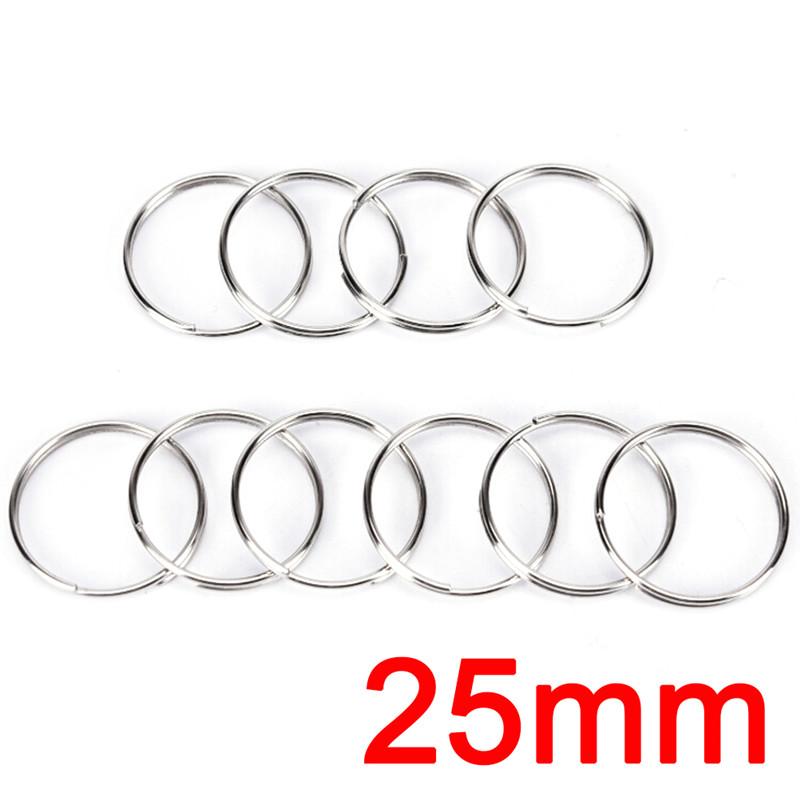 10pcs Steel Key Ring Split Key Ring Nickel Key Ring Nickel Plated Steel Ring