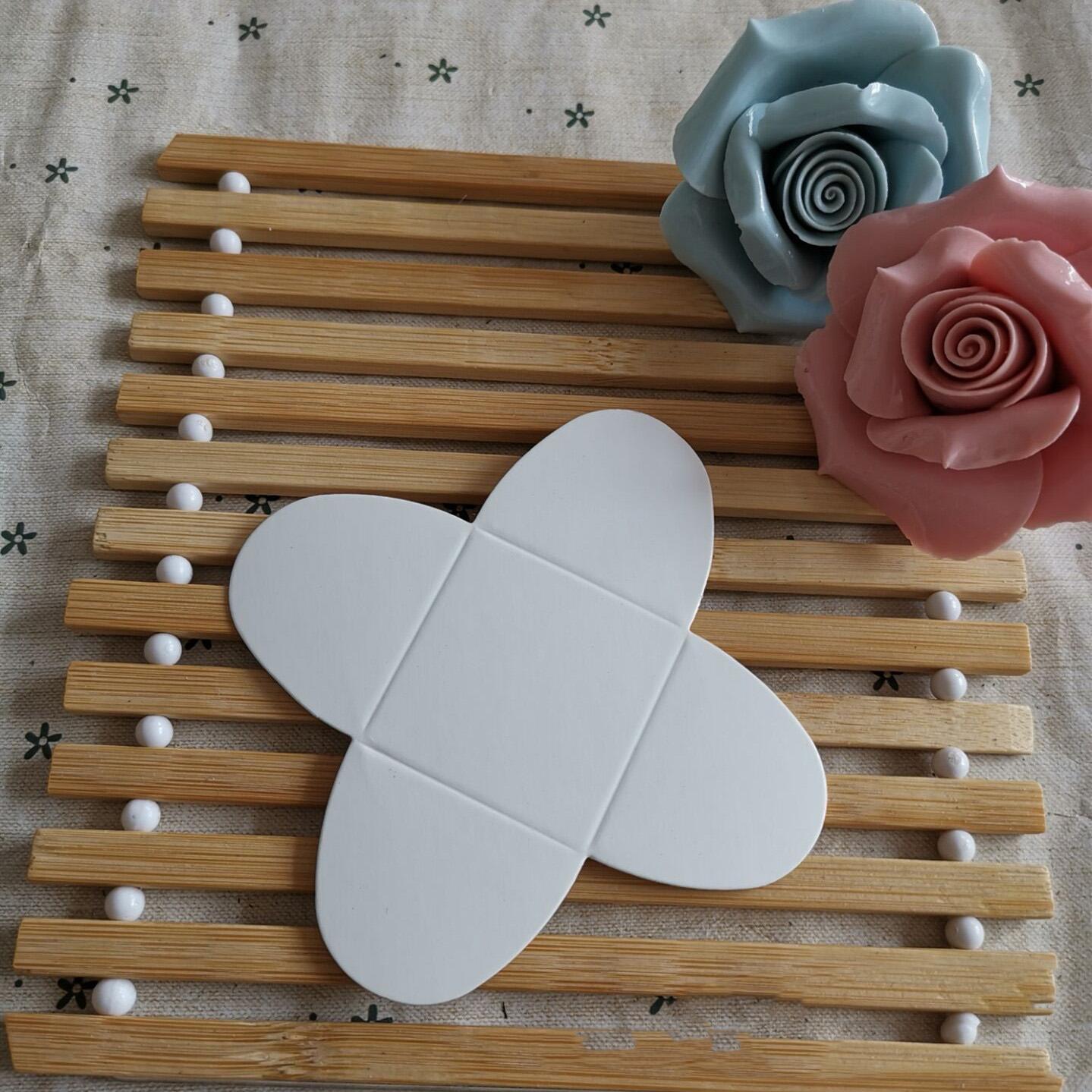 

WTEMPO 100 шт. бумажные подносы для шоколада ко Дню святого Валентина, складные бумажные подносы для цветов, креативные мини-коробки для торта, бумажные подносы 100pcs белый