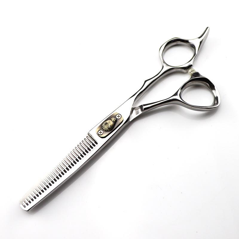 6.0" God Walker Hairdressing Scissors - Wolf Head Handle, Straight & Thinning Shears