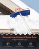 Snow Roof Rake, 60cm PP Plastic Blade, 1.18-5.55 m Adjustable Roof Snow Scraper with Wheels, Anti-Slip Handle Snows Removal Tool, Lightweight House