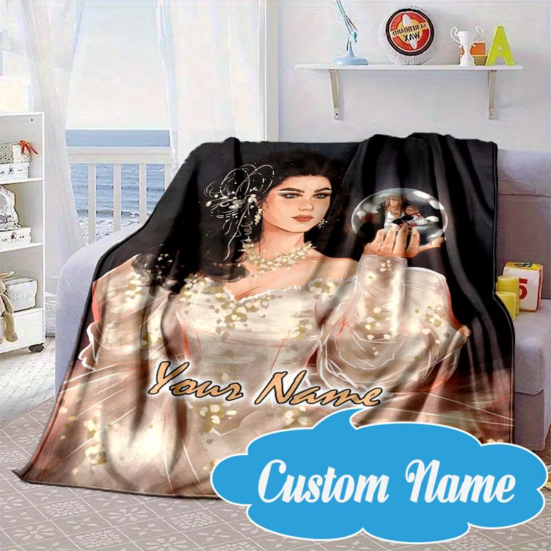 Custom Name Golden Labyrinth Adventure Blanket bed sofa Blanket Flannel Blanket for Camping, Hiking, Picnic Essentials,gift for Fan family