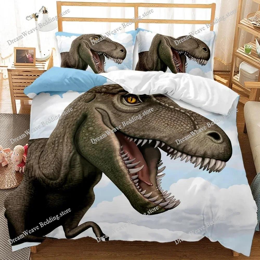 Jurassic Dinosaur Bedding Set Single Twin Full Queen King Size Bed Set Aldult Kid Bedroom Duvetcover Sets Bed Sheet Set 741