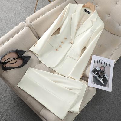 Conjunto de 2 piezas formado por chaqueta y pantalón, para mujer, otoño y primavera.