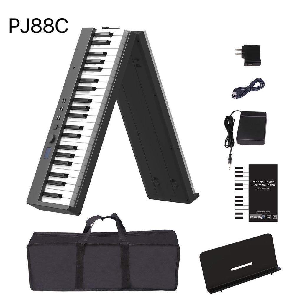 88-Key Bluetooth Foldable Piano - Entry-Level Portable Electronic Keyboard for Adult Beginners