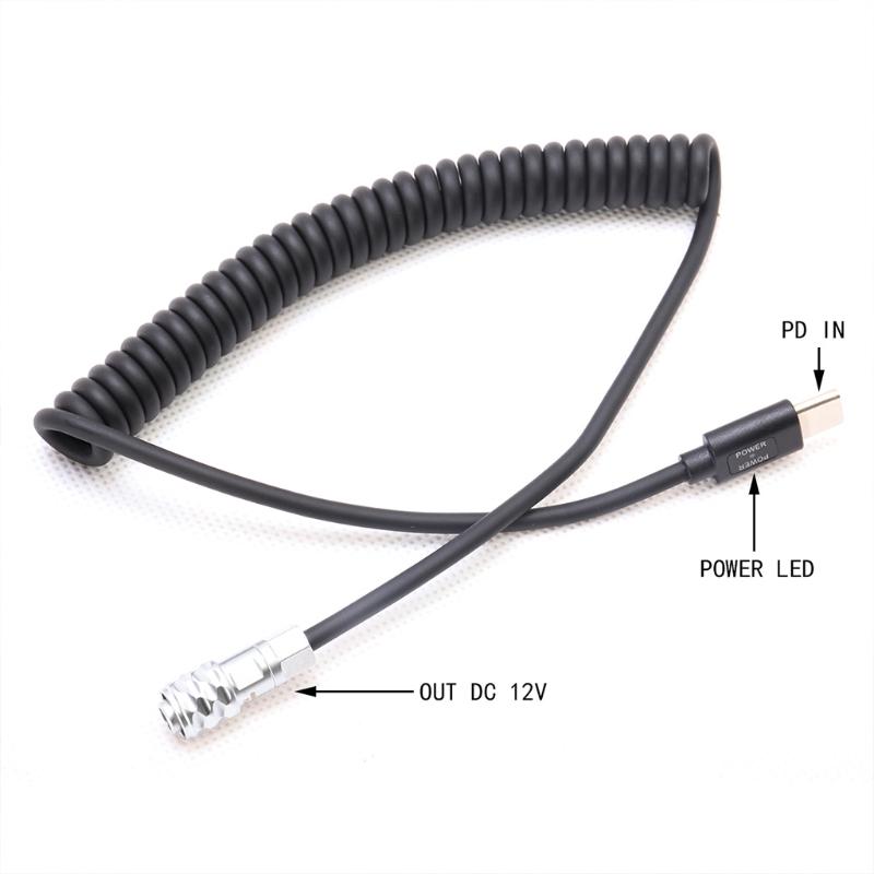 ower Cable Replacement for Blackmagic ocket Cinema Camera BMPCC 4K to  Spring Cable Accessories