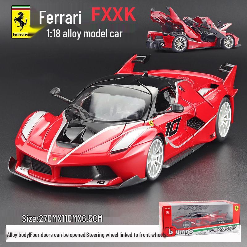 

Bimego 1:18 Модель Ferrari FXXK - Сплавная модель спортивного автомобиля, симуляционный орнамент