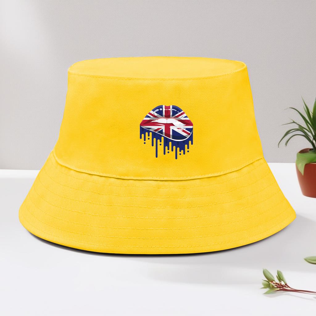 Lips Flag Of Australia Bucket Hat Hip Hop Bucket Hats UV Protection Bucket Hat Woman Fit Sun Hat Ideal Choice For Outdoor Sports