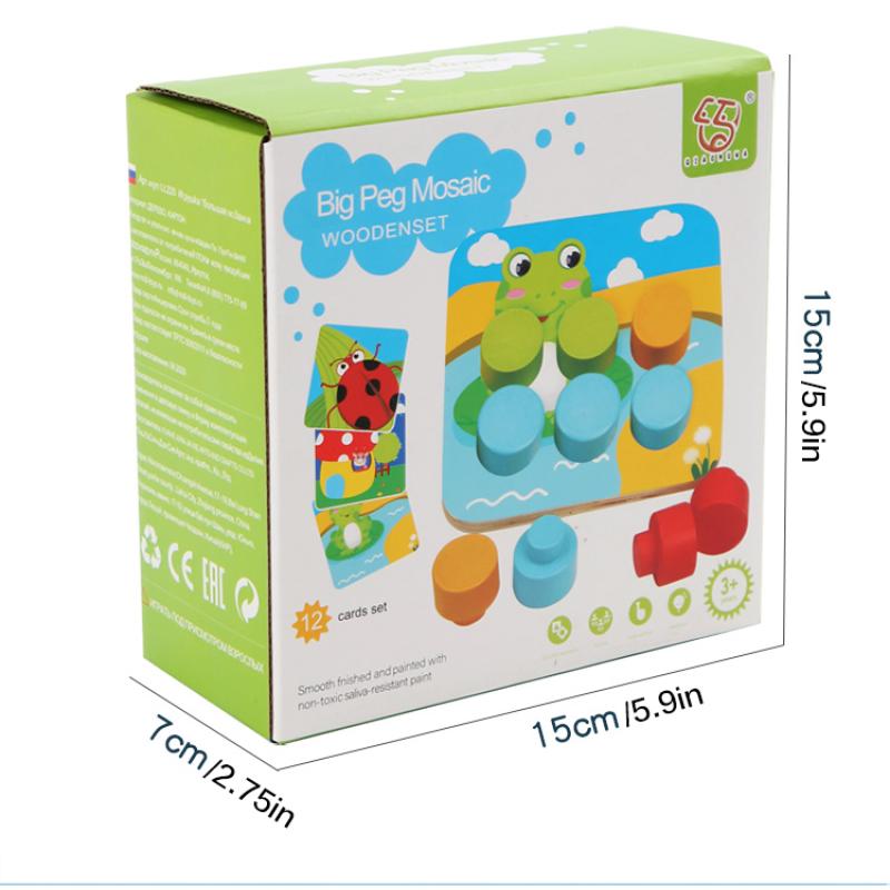 Children's Early Learning Puzzle Interactive Toys, Mushroom Nail Game, Intelligence Puzzle, Color Recognition