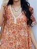 Summer French Retro V-neck Floral Dress - Beach Vacation Style for Women