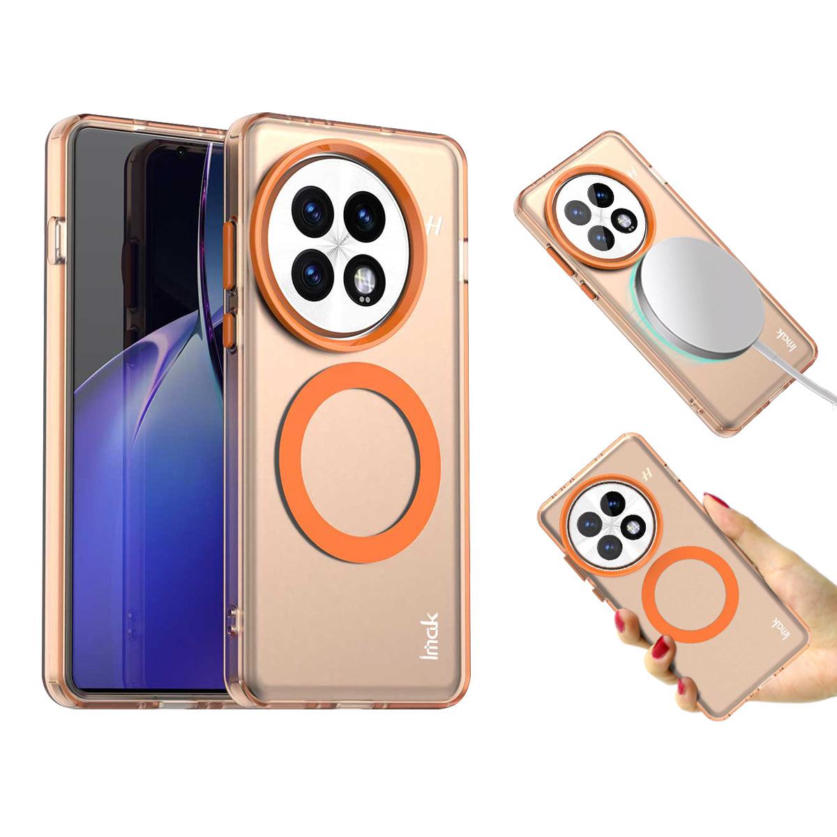 

IMAK For OnePlus 13 Case Compatible with MagSafe Candy Color Anti Drop TPU+PET Back Cover Orange