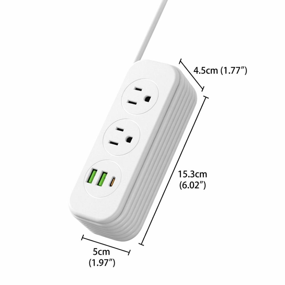 21 Holes Travel Power Strip 6 Outlet Power Strip with USB Compact Extension Cord  Canada