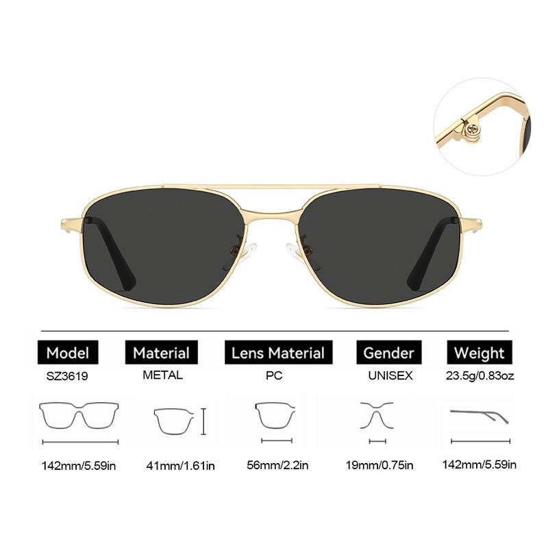 New Fashion Pilot Punk Y2k Sunglasses Unisex Vintage UV-Protective Street Style Sun Glasses UV400 Outdoor Travelling Shades