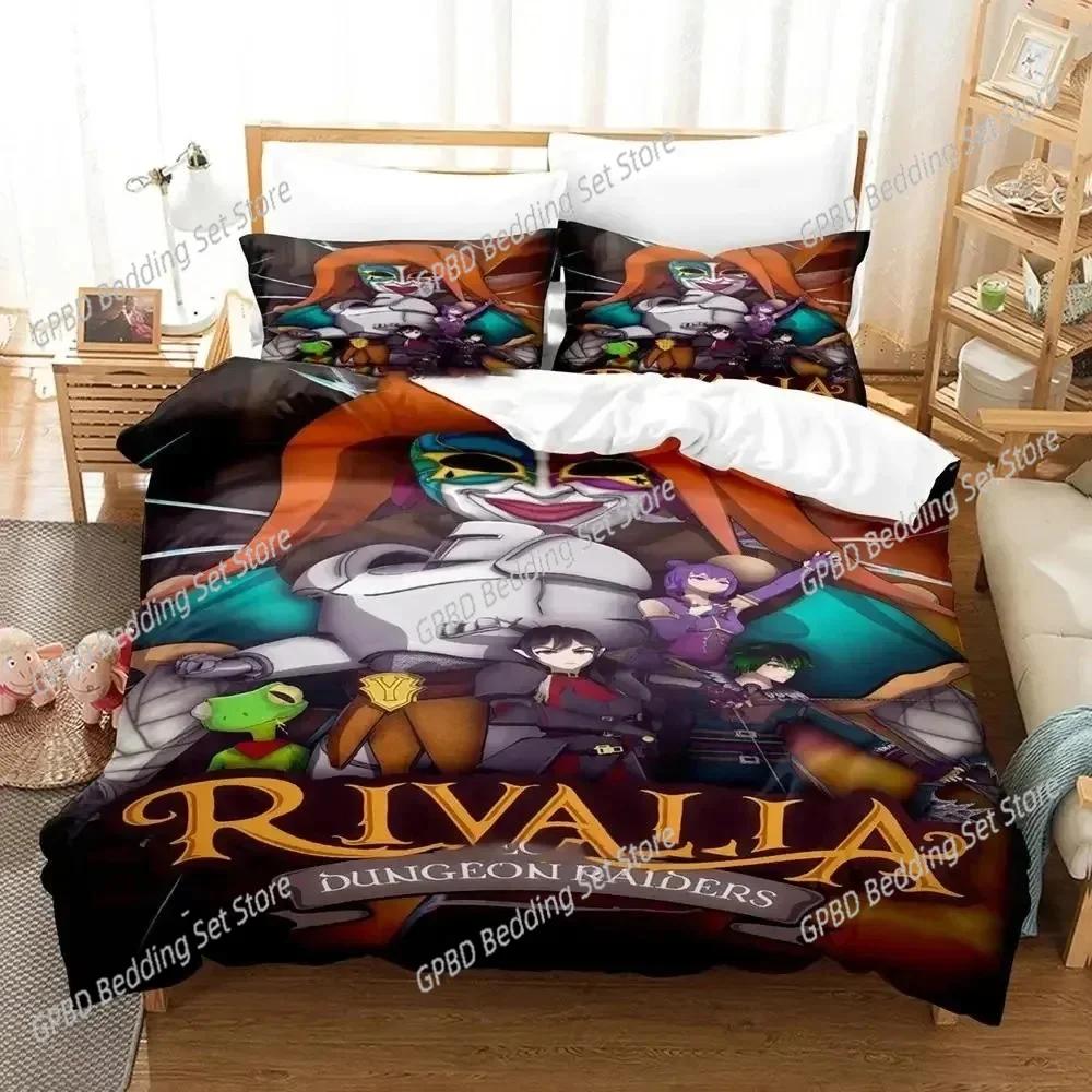 

Comforter Game Rivalia Dungeon Raiders Bedding Set 3D Printed Suitable For Bedroom Kids Home Textile Comforter (quilt)-EU Single(135*200cm)3pcs