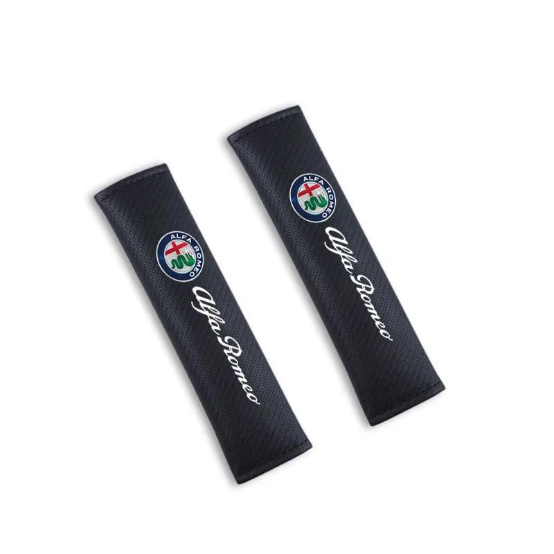 Car Stickers For Alfa Romeo Car Seat Belt Shoulder Pad Comfort Safety Belt Protective Cover For Alfa Romeo giulietta 159 mito gi